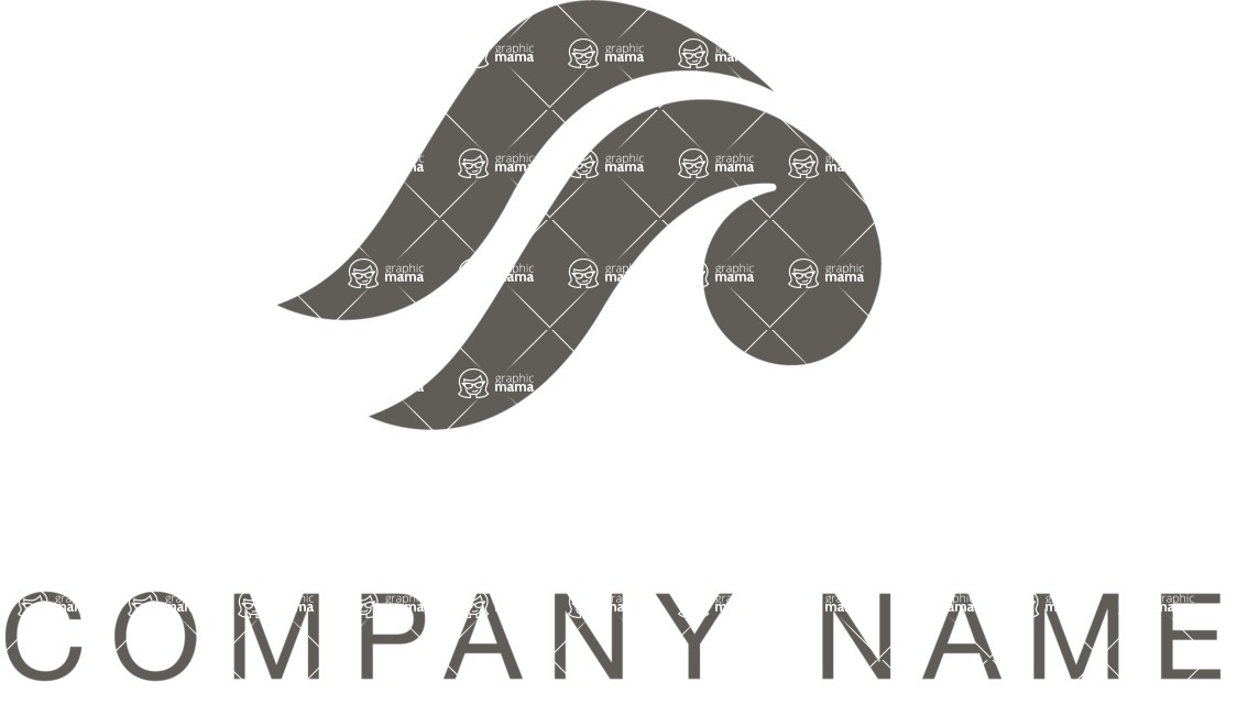 Business Logo Templates - vector graphics in a pack from GraphicMama - Simple Sea Shipping Company Logo Design with Waves